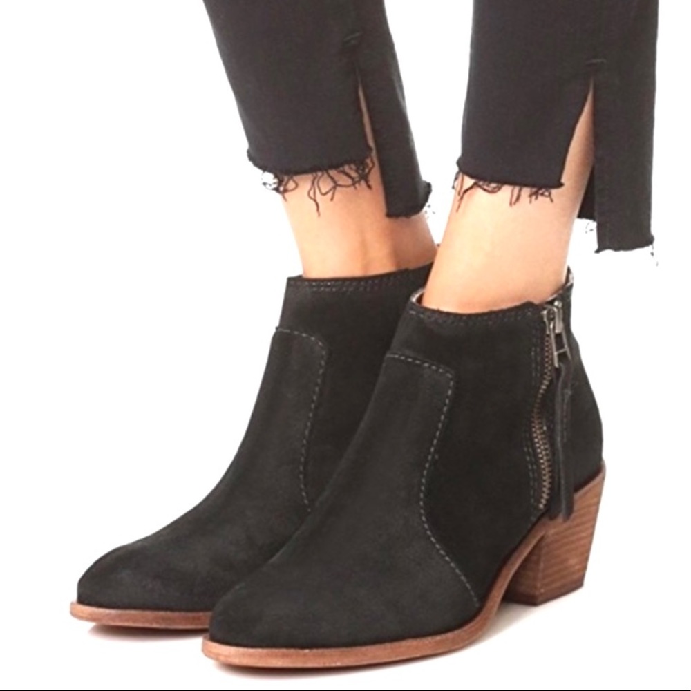 SALE‼️ MADEWELL Black Janice Suede Leather Boots